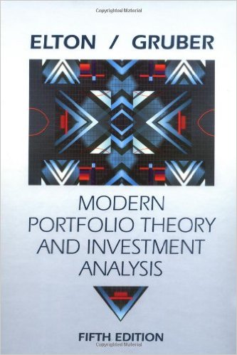 Modern Portfolio Theory & Investment Analysis by Edwin J.Elton