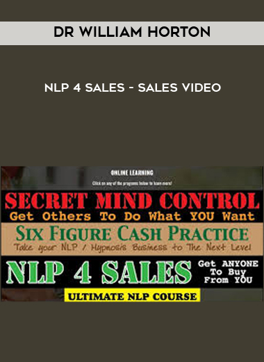 NLP 4 Sales – Sales Video from Dr William Horton