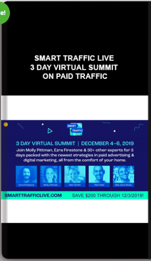 Smart Traffic Live – 3 Day Virtual Summit on Paid Traffic