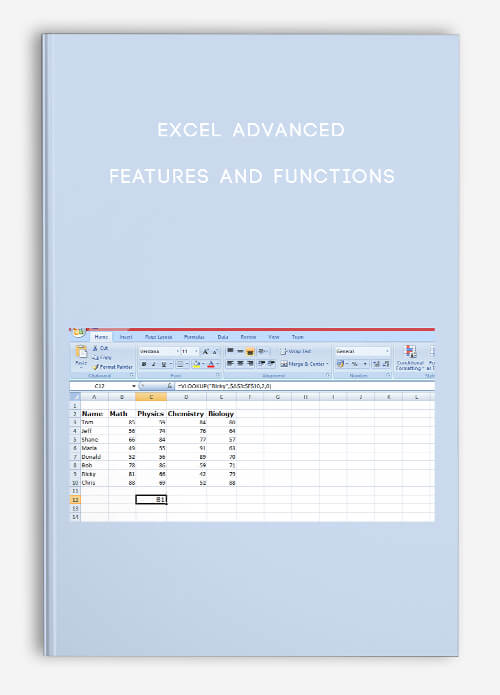 Excel Advanced Features and Functions