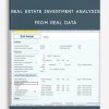Real Estate Investment Analysis from Real Data