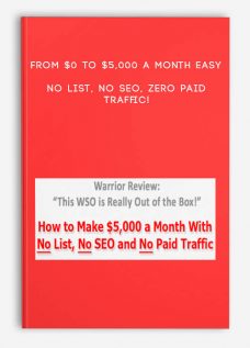 From $0 to $5000 a Month EASY – No List No SEO ZERO Paid Traffic!