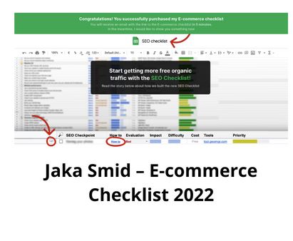 Jaka Smid – E-commerce Checklist 2022