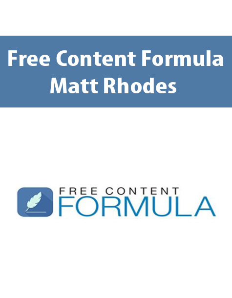 Free Content Formula By Matt Rhodes