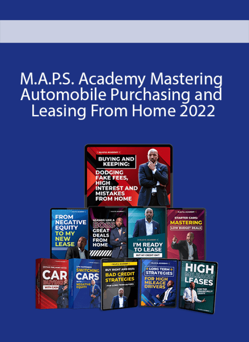 M.A.P.S. Academy Mastering Automobile Purchasing and Leasing From Home 2022