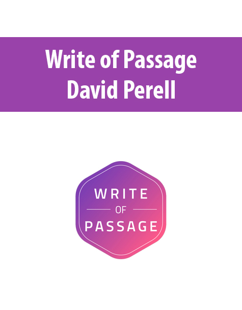 Write of Passage By David Perell