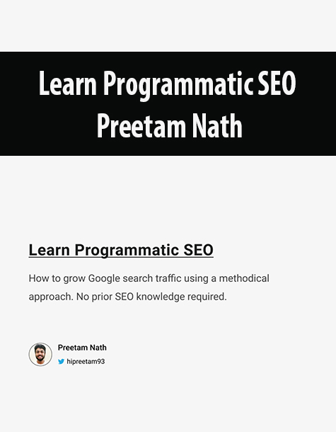 Learn Programmatic SEO By Preetam Nath