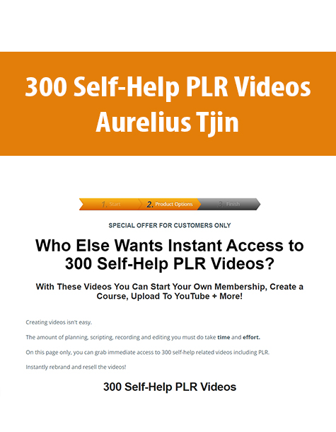 300 Self-Help PLR Videos By Aurelius Tjin